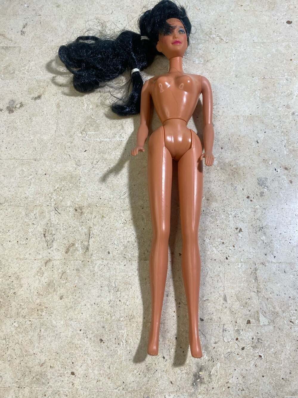 Vintage 1980s Mattel Barbie Doll with Black Hair